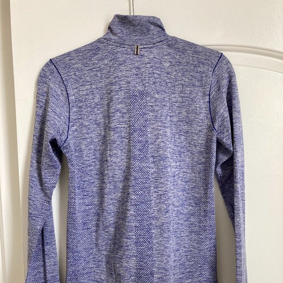Nike Dri Fit Knit Half Zip running pullover in "Royal Blue Heather" S - Picture 4 of 9